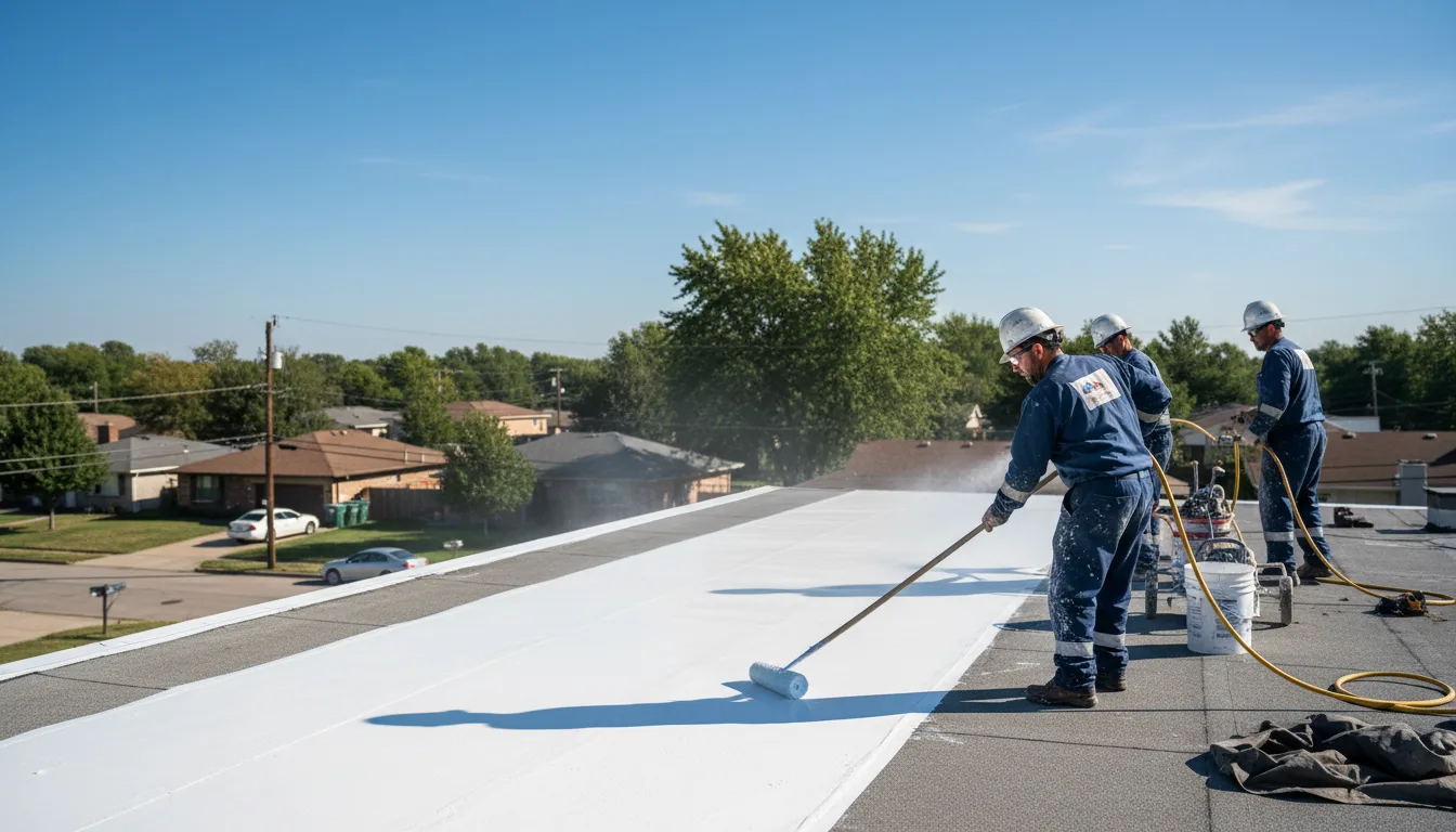 Commercial roof coating in Burtrum, MN near me